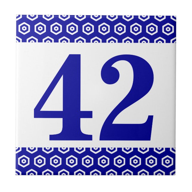 Nummernschild. Sechseckband Fliese (Vorderseite)