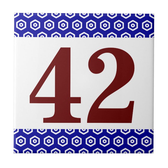 Nummernschild. Sechseckgrenze Fliese (Vorderseite)