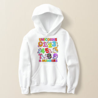 Nummerntag-Einhorn-Zahlen-Mathe-Hoodie Hoodie