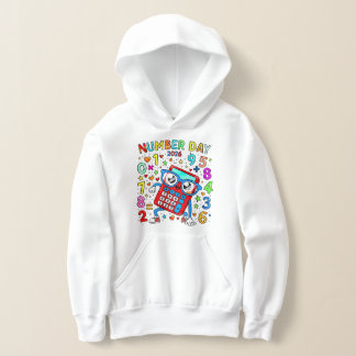 Nummerntag Kinder Hoodie Bunt Mathe Rechner
