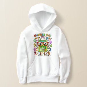 Nummerntag-Kinderhoodie Farbige Mathematik Zahle Hoodie