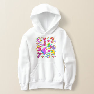 Nummerntag Süße Bunte Zahlen Hoodie
