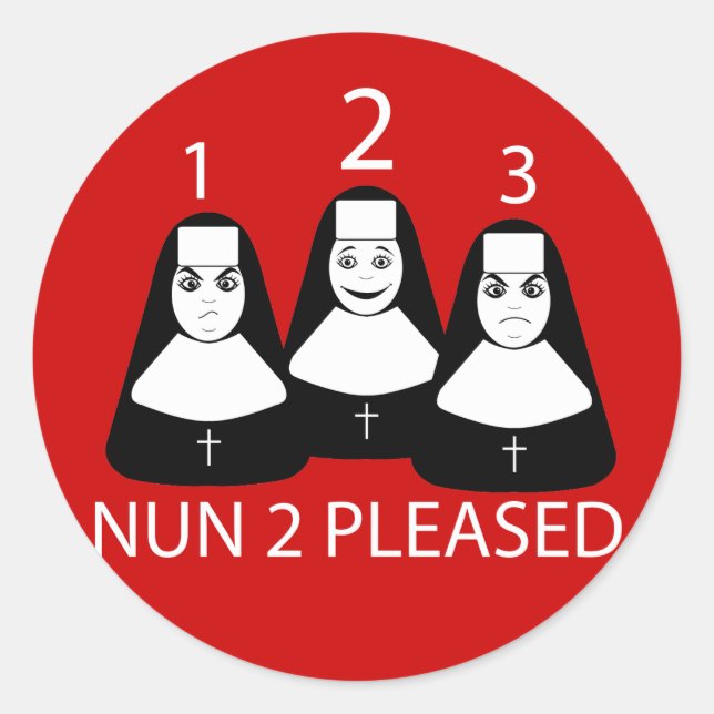 Nun, 2 gelobt runder aufkleber (Vorderseite)