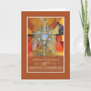 Nun 55. Jahrestag des religiösen Lebens Monstrance Karte