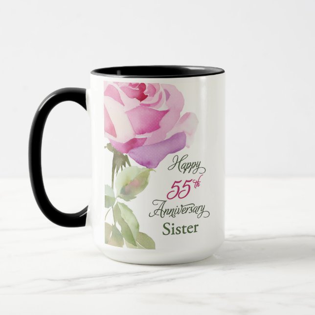 Nun 55th Anniversary Sister Catholic Jubilee Pink  Tasse (Links)