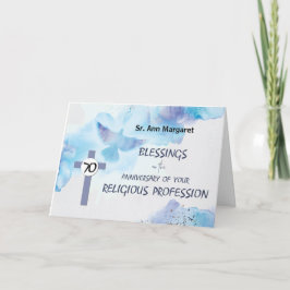 Nun, 70. Jahrestag der religiösen Tätigkeit Karte