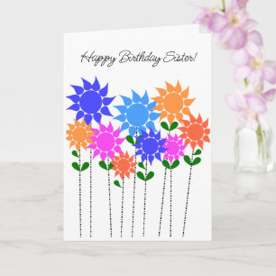 Nun Birthday Floral Card Karte