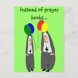 Nun Birthday Geschenke Postkarte