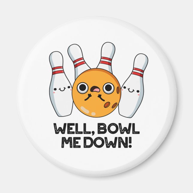 Nun, Bowl Me Down Funny Bowling Puff Magnet (Vorne)