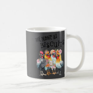 Nun Butter Meine Kekse Lustige Blumen Huhn Südstaa Kaffeetasse