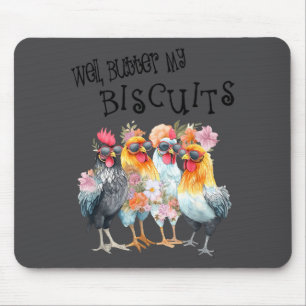 Nun Butter Meine Kekse Lustige Blumen Huhn Südstaa Mousepad