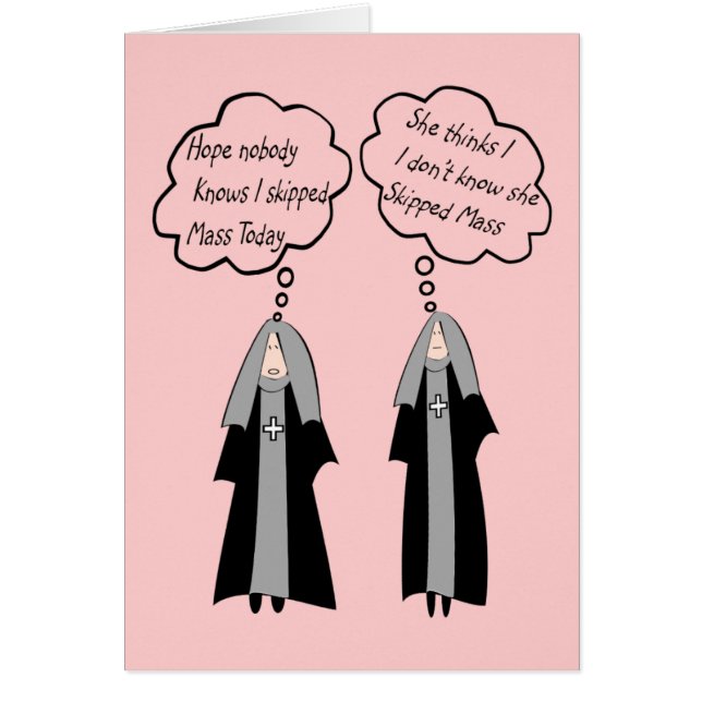 Nun Cards "Things Nuns Think About" lustig (Vorne)