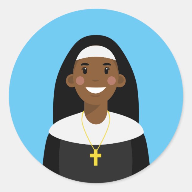 Nun Classic Round Sticker (Vorderseite)