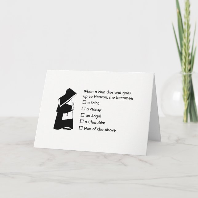 Nun Fun - sauber Spaß, Nun Heaven Joke Karte (Vorderseite)