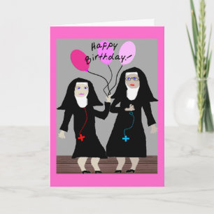 Nun Geburtstagsgeschenke "Happy Birthday Sister" Karte