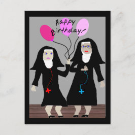 Nun Geburtstagsgeschenke "Happy Birthday Sister" Postkarte