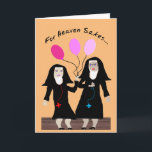 Nun Geburtstagskarte "Sister Party Pants" 2 Karte<br><div class="desc">Die katholische Geburtstagskarte "Sister Party Pants" kommt mit ihren Ballons zu jedem Treffen und sie sind immer pink!</div>