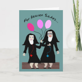 Nun Geburtstagskarte "Sister Party Pants" Karte