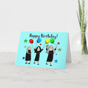 Nun Happy Birthday Cards & Gifts Karte