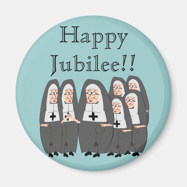 Nun Jubilee Cards Magnet (Vorne)
