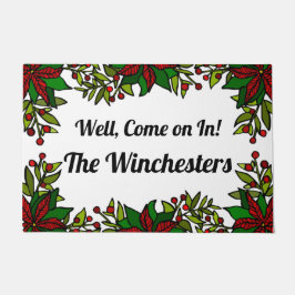 Nun, komm rein! Custom Christmas Fußmatte