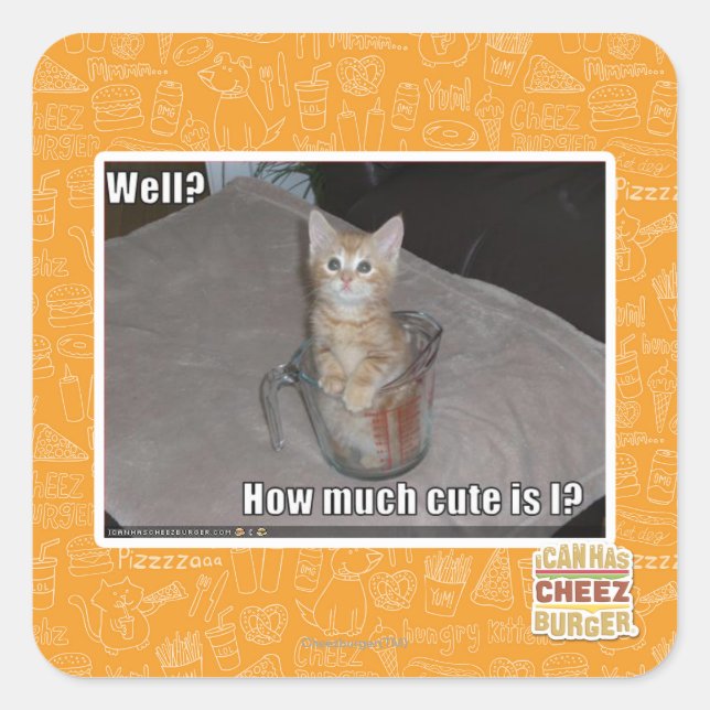 Nun? Quadratischer Aufkleber (Vorderseite)