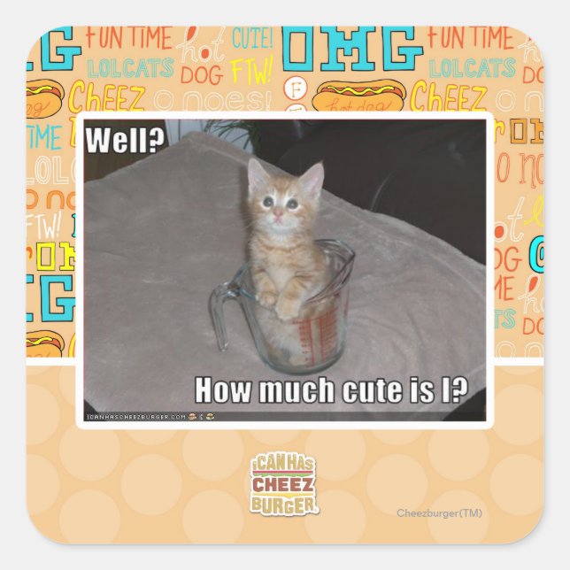 Nun? Quadratischer Aufkleber (Vorderseite)