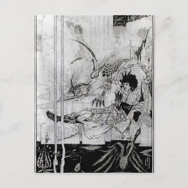 Nun sah König Arthur die Questing Bestie Postkarte (Vorderseite)