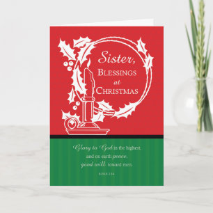 Nun Weihnachten Holly Wreath, Candle Red & Green