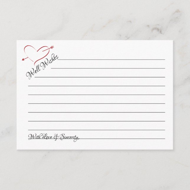 Nun wünscht Hochzeit von Pierced Hearts "Jar Cards Hinweiskarte (Vorderseite)