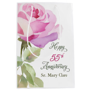 Nun zum 55. Jubiläum Jubiläum benutzerdefinierter Mittlere Geschenktüte