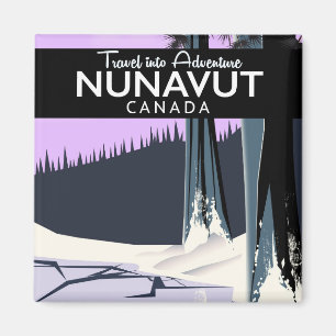 Nunavut Canada Travel Poster Magnet
