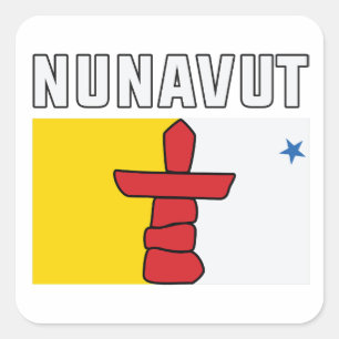 Nunavut Fahne - Nunavut canada Quadratischer Aufkleber