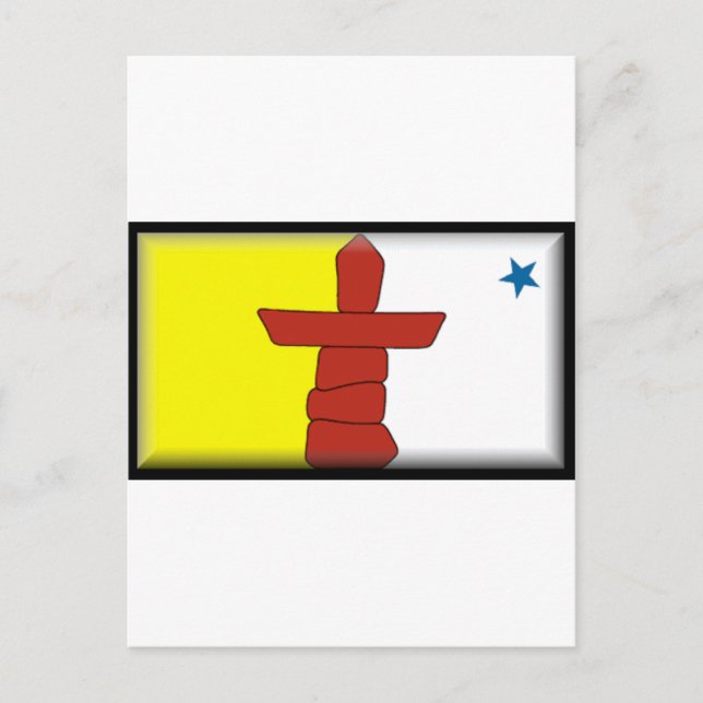 Nunavut Flag Postkarte (Vorderseite)