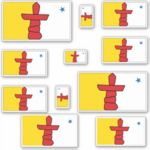 Nunavut Flags Graphic Aufkleber