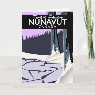 Nunavut Kanada Reiseplakat Feiertagskarte