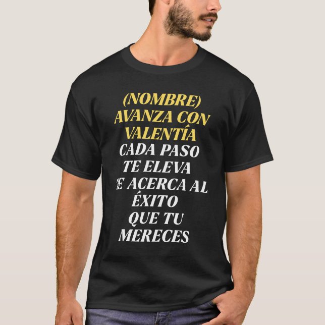 NUNCA TE DETENGAS REGALO PERSONALIZADO (NOMBRE) T-Shirt (Vorderseite)