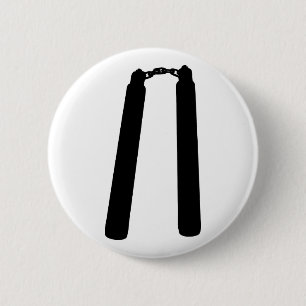 Nunchaku Kontur-Silhouette Button