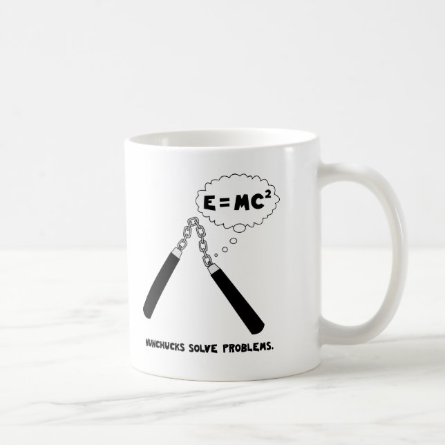 Nunchucks lösen Probleme Tasse (Rechts)