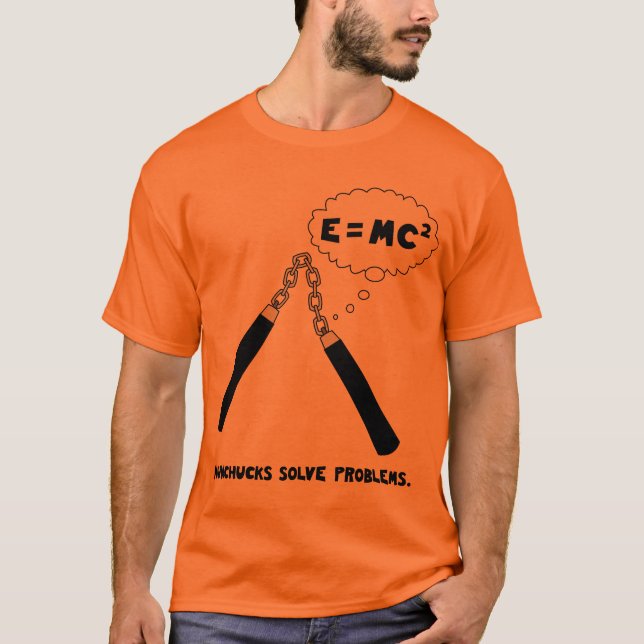Nunchucks Orangen-T - Shirt (Vorderseite)