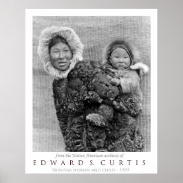 Nunivak Frauen tragen Kind Poster