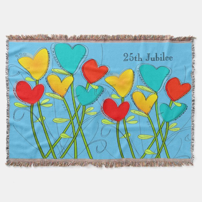 Nuns 25. Silver Jubilee Woven Blanket Blanket Blau Decke (Vorderseite)