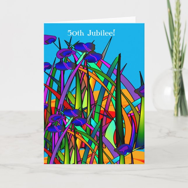 Nuns 50. Jubilee Künstlerische Blumenkohl Karte (Vorderseite)