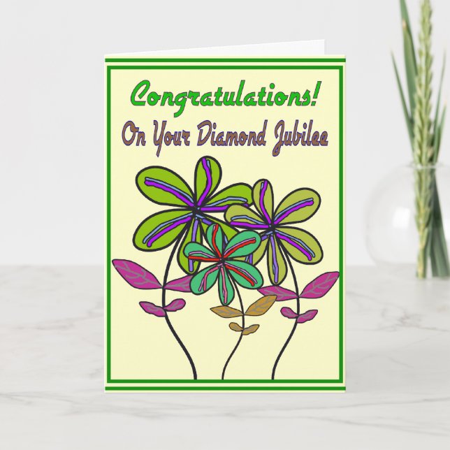 Nuns Diamond Jubilee 75. Jahr des Dienstes Karte (Vorderseite)