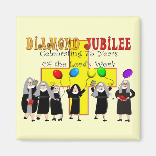 Nuns Diamond Jubilee 75. Jahr des Dienstes Magnet (Vorne)