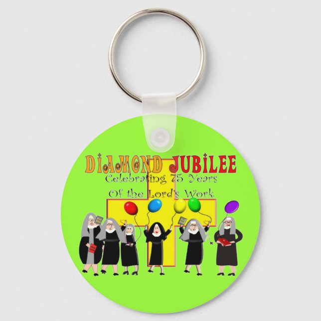 Nuns Diamond Jubilee 75. Jahr des Dienstes Schlüsselanhänger (Vorderseite)