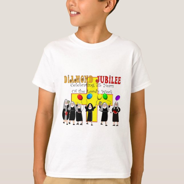 Nuns Diamond Jubilee 75. Jahr des Dienstes T-Shirt (Vorderseite)