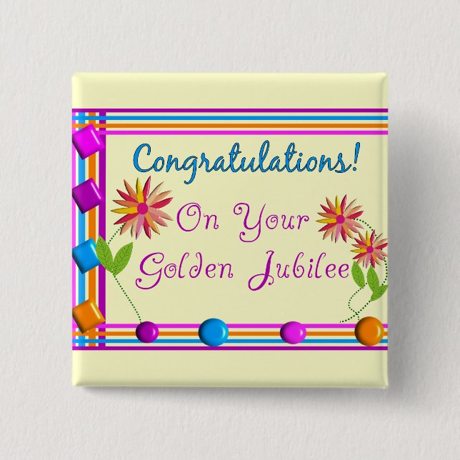 Nuns Golden Jubilee Geschenke Button (Vorderseite)