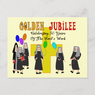 Nuns Golden Jubilee Geschenke Postkarte