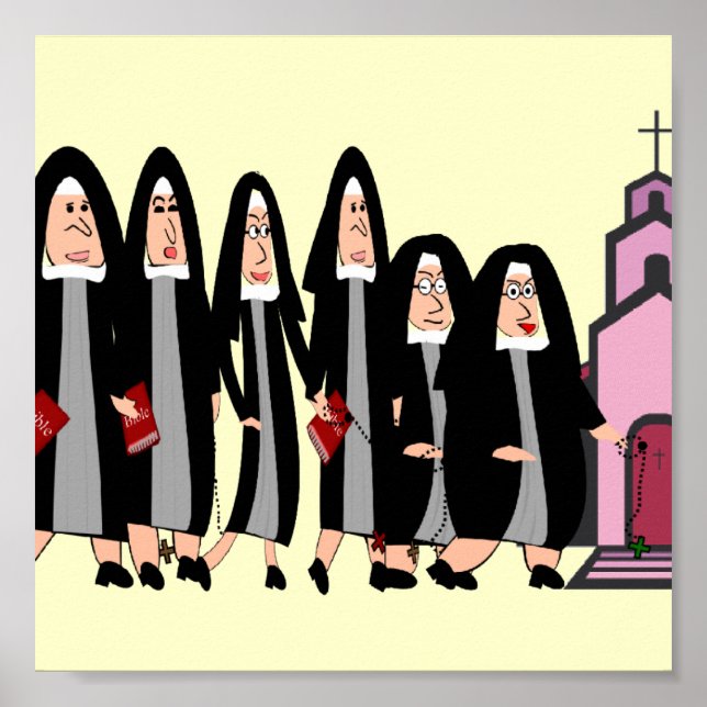 Nuns Poster "Heading to Church" (Vorne)